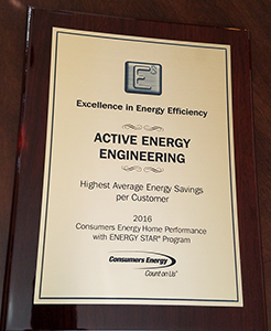 Consumers Energy – Highest Average Energy Savings per Customer - 2016